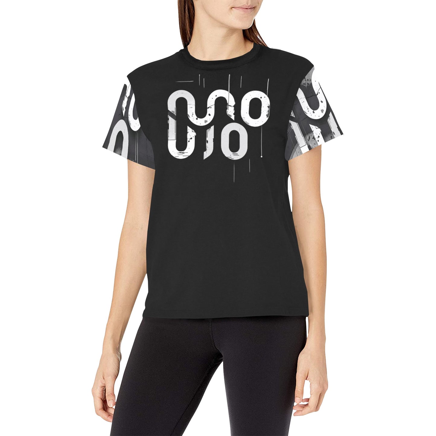 T-shirt donna graffiti all over "Urban Static" – Collezione Concrete Echoes | JSHUB