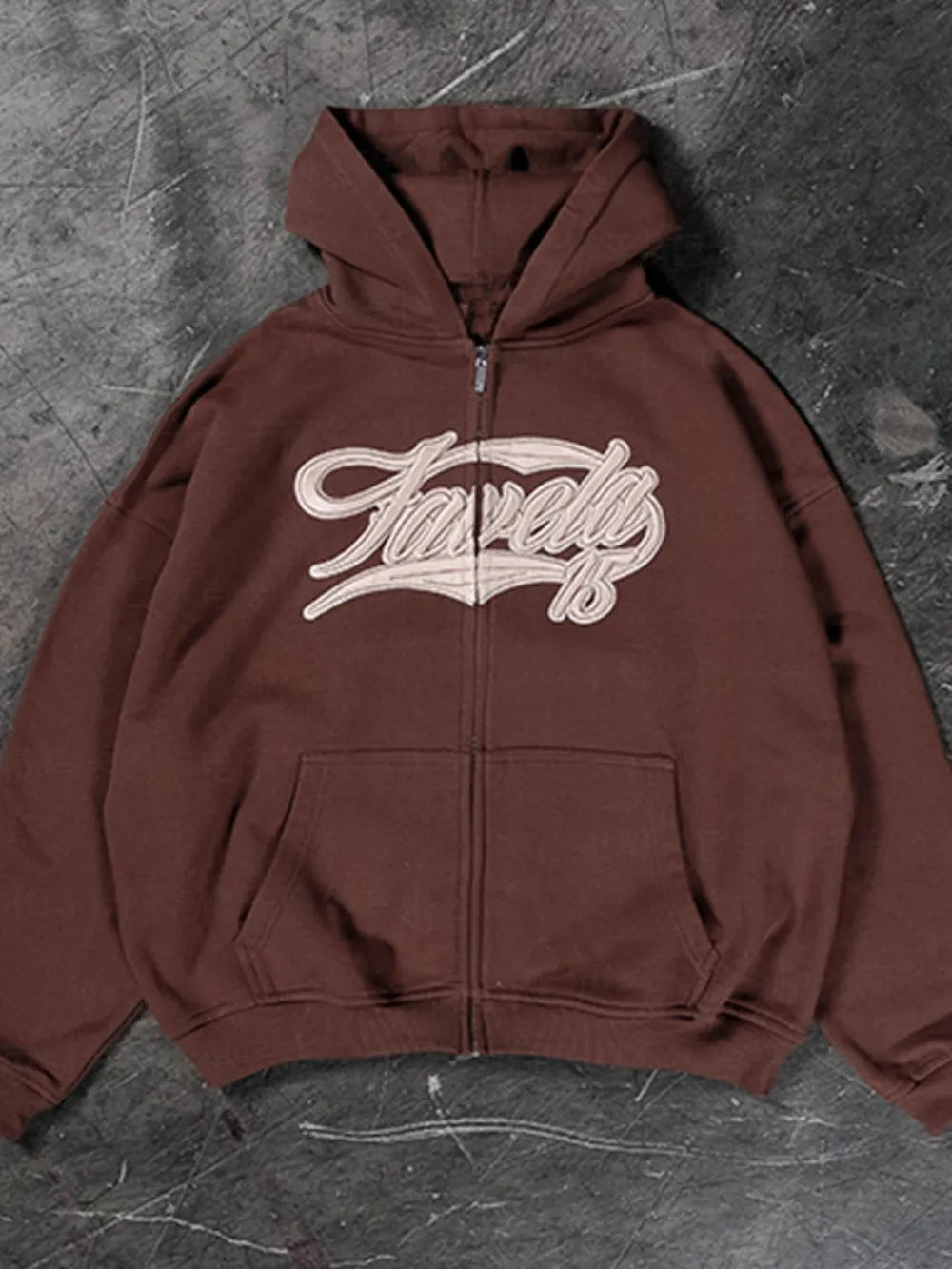 Felpa Letter Ricamata