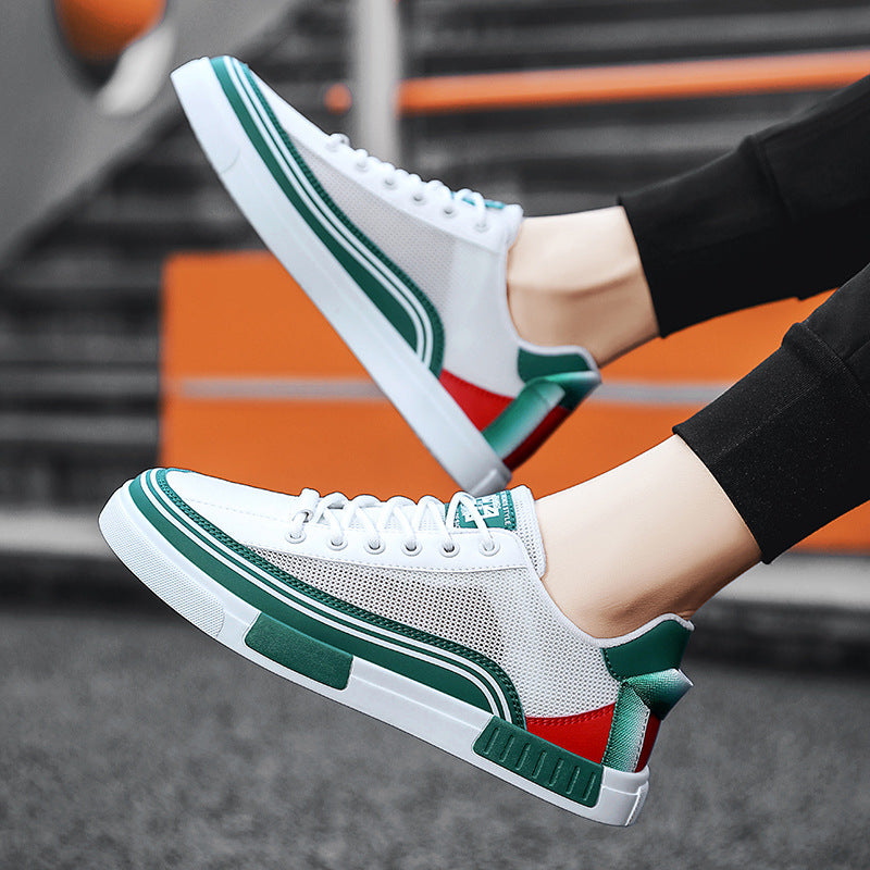 Scarpe Uomo Streetwear Sneakers Low Top in Mesh Traspirante