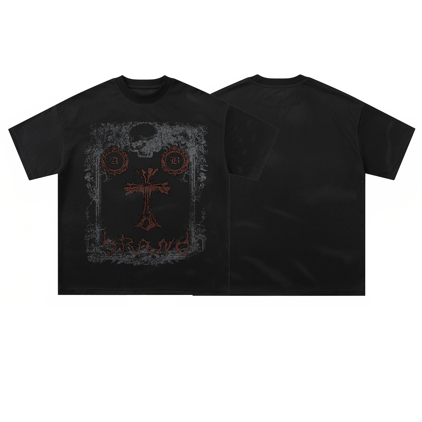 Dark Cross Mesh Tee
