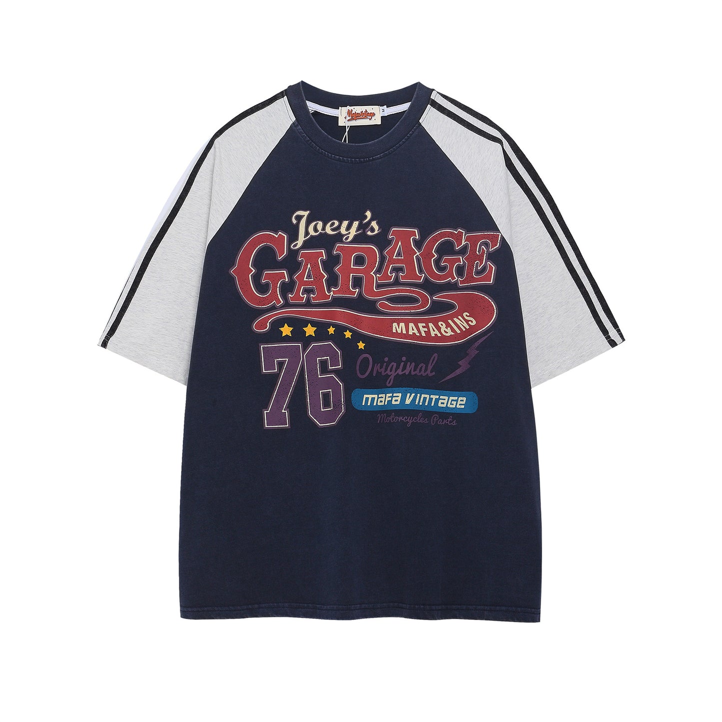 T-shirt Colorblock Raglan Letters