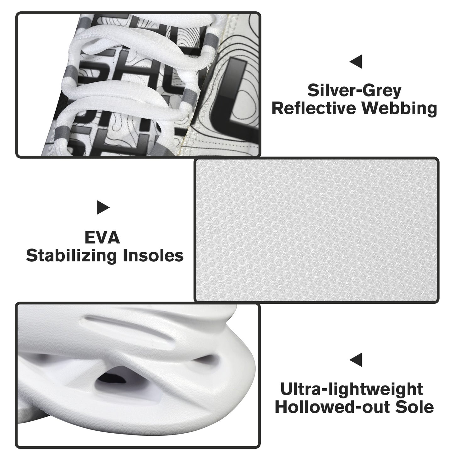 Sneakers Uomo JSHUB AeroFlow Topo White – Scarpe Streetwear Ultraleggere con Suola Hollow