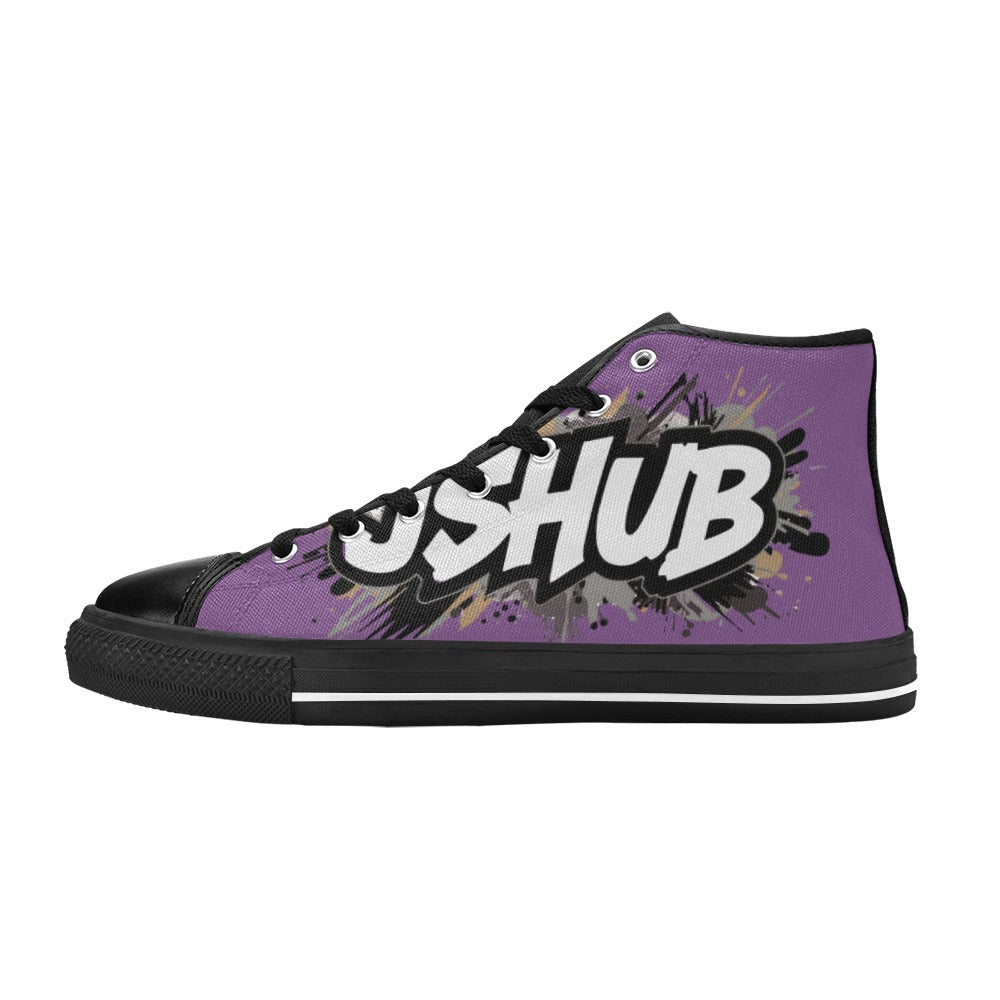 Scarpe Alte da Donna in Tela Urban JSHub Graffiti Dark – Design Esclusivo