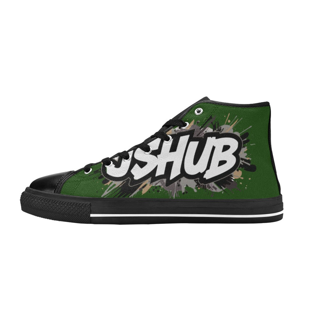 Scarpe Alte da Donna in Tela Urban JSHub Graffiti Dark – Design Esclusivo