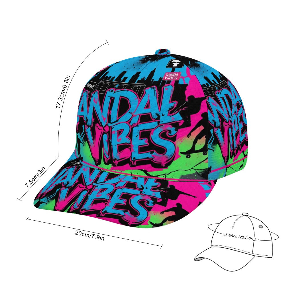 Cappello Vandal Dome  – Visiera curva nero streetwear unisex