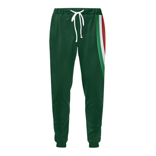 Pantaloni Italy Uomo Verde Scuro Inserto Tricolore JSHUB Winter Nation 2026 Streetwear