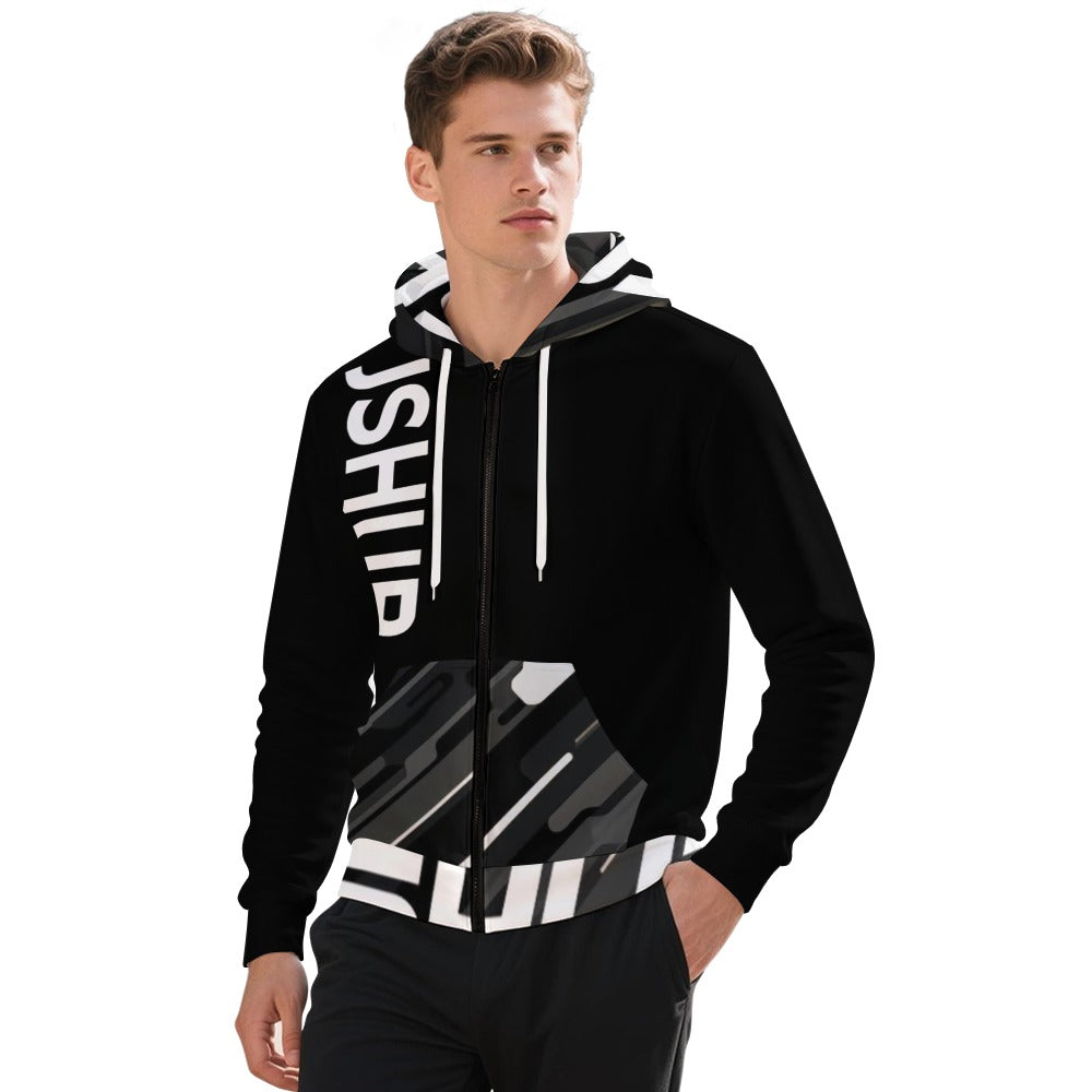 JS HUB Motion Core High Neck Hoodie Uomo Nera Multicolor