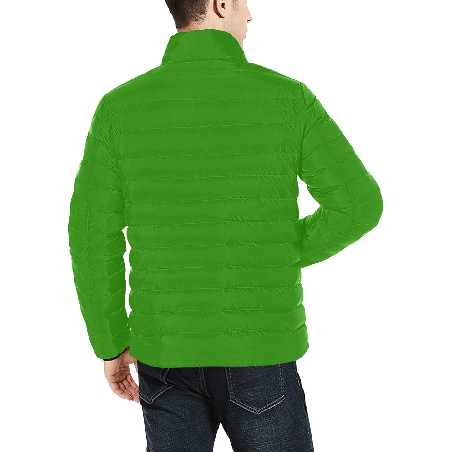 Giacca Bomber Uomo Collezione JSports K19 Mint Shadow JSHUB – Base Verde Scuro Stampa Bianca Centrale
