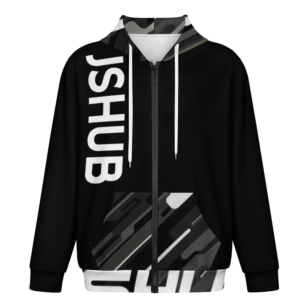 JS HUB Motion Core High Neck Hoodie Uomo Nera Multicolor