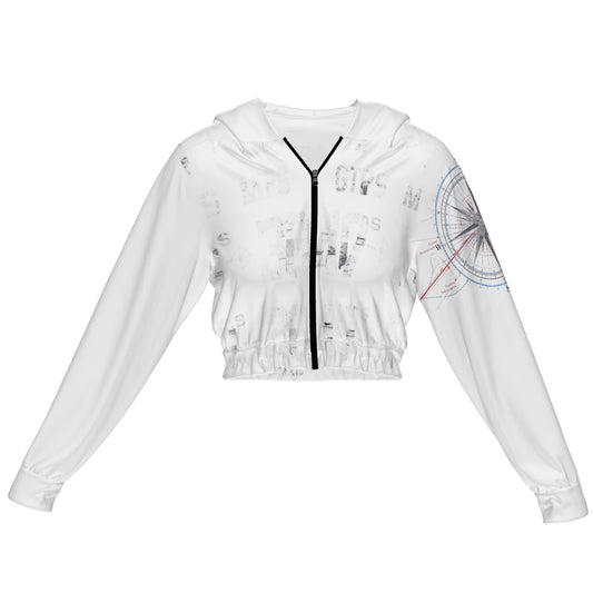 Giacca Cropped Donna JSHUB Urban Grid SS26 Zip Hoodie