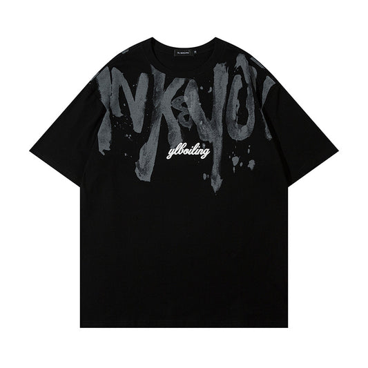 T-shirt Digital Letter Casual