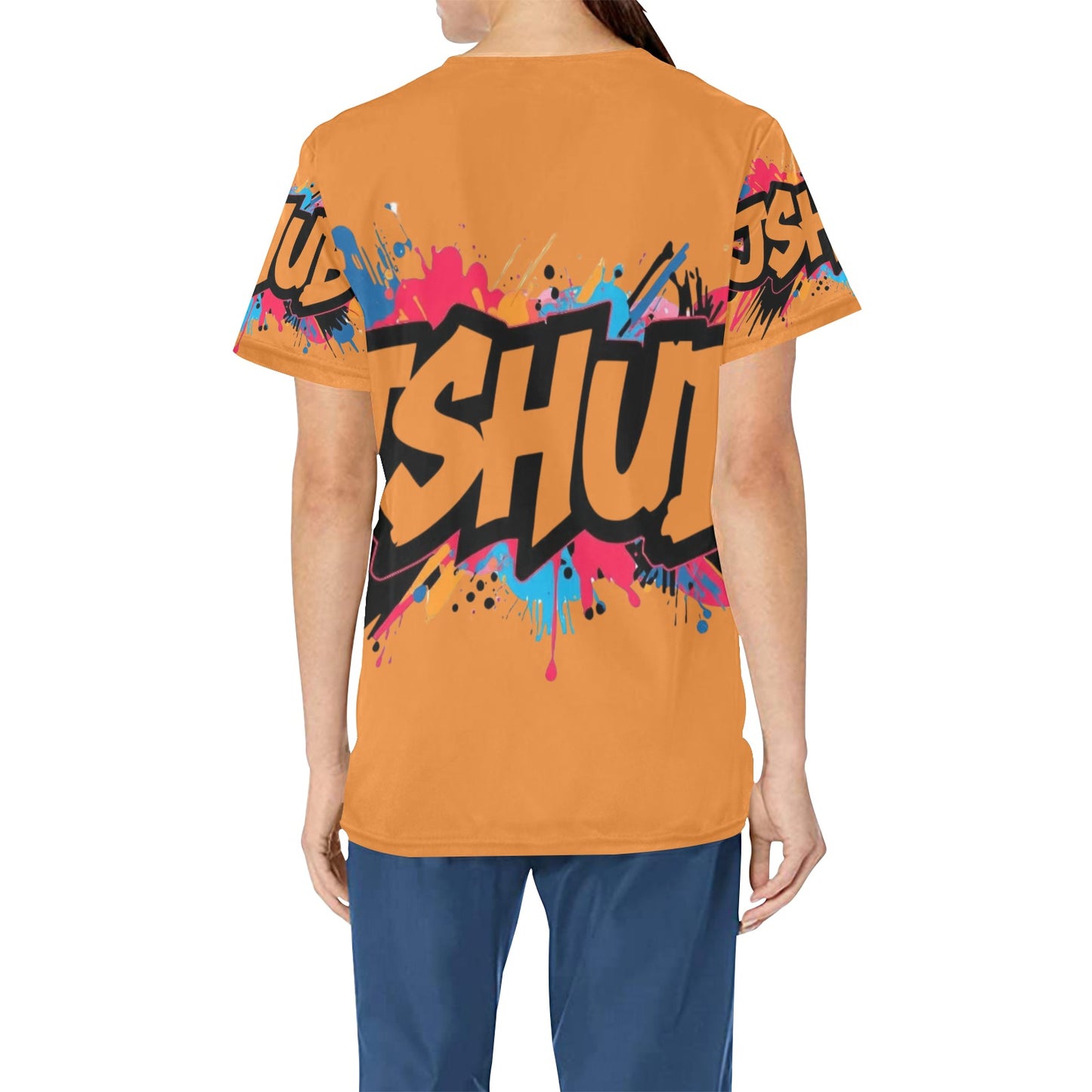 T-shirt Scrub Unisex JSHub Logo Multicolor All-Over – Urban Style 2025