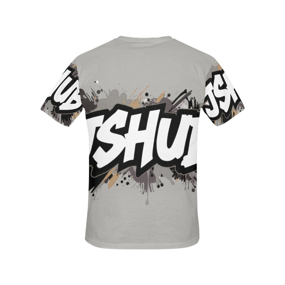 T-shirt Donna JSHub Urban Streetwear Graffiti Monochrome – Stampa All-Over