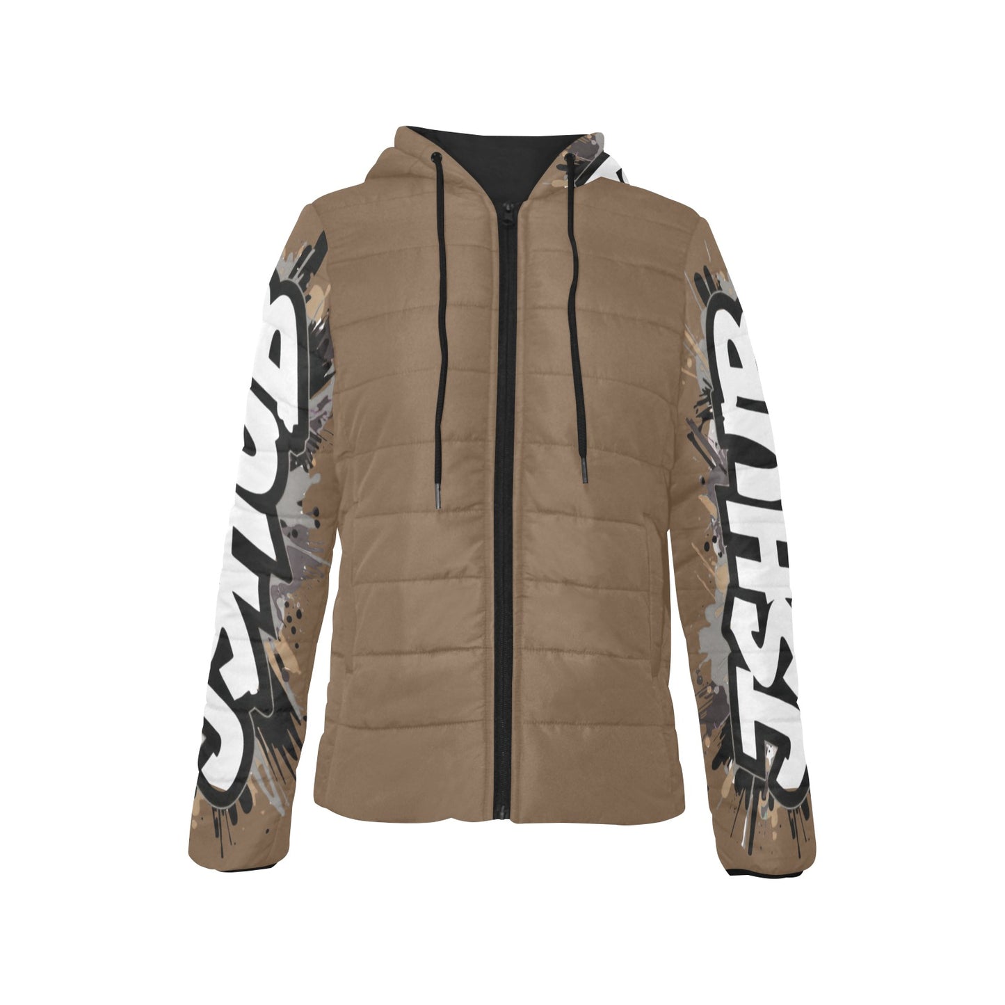 Giacca Imbottita con Cappuccio da Donna – Stampa All Over JSHub