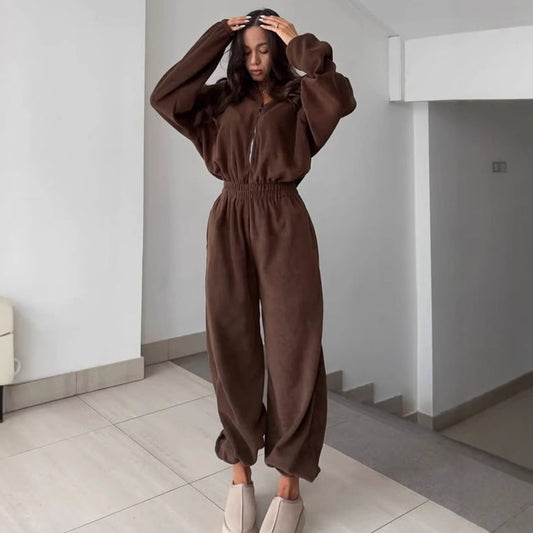Tuta Cozy Zip Essential Donna