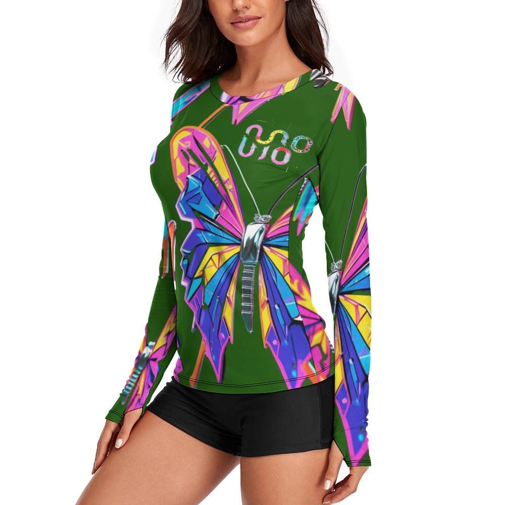 Maglietta donna Wings of Noise maniche lunghe protezione UV – 10 varianti colore