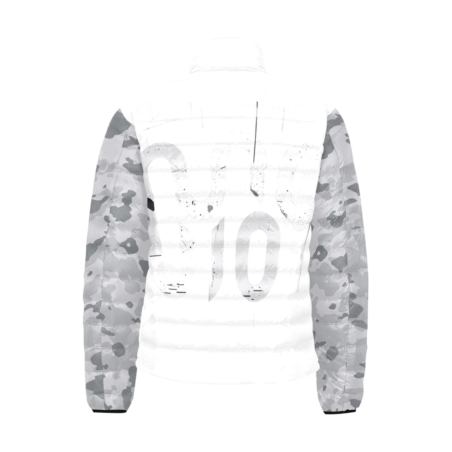 Giacca Bomber Uomo Collezione Concrete Echoes JSHUB – Base Bianca Mimetico Grigio Stampa All Over