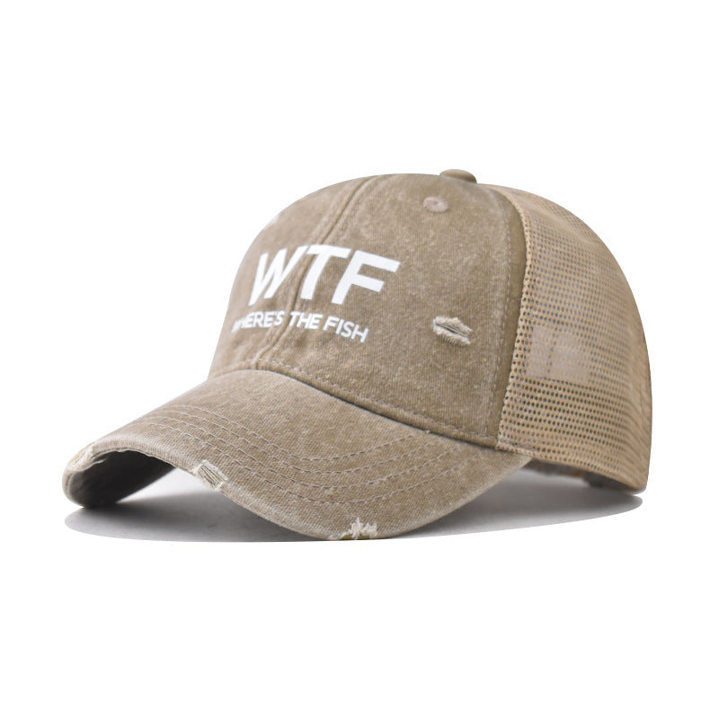 Cappellino ricamo WTF, berretto a becco d’anatra traspirante