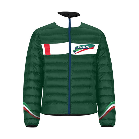 Piumino Bomber Italy Uomo Verde Scuro Inserti Tricolore JSHUB Winter Nation 2026