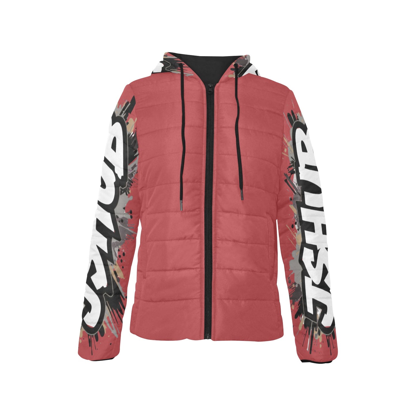Giacca Imbottita con Cappuccio da Donna – Stampa All Over JSHub