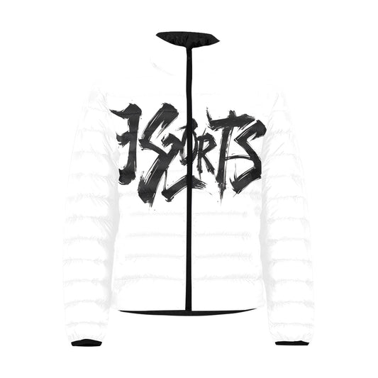 Giacca Bomber Uomo Collezione JSports K23 Urban Frost JSHUB – Base Bianca con Stampa Nera Centrale
