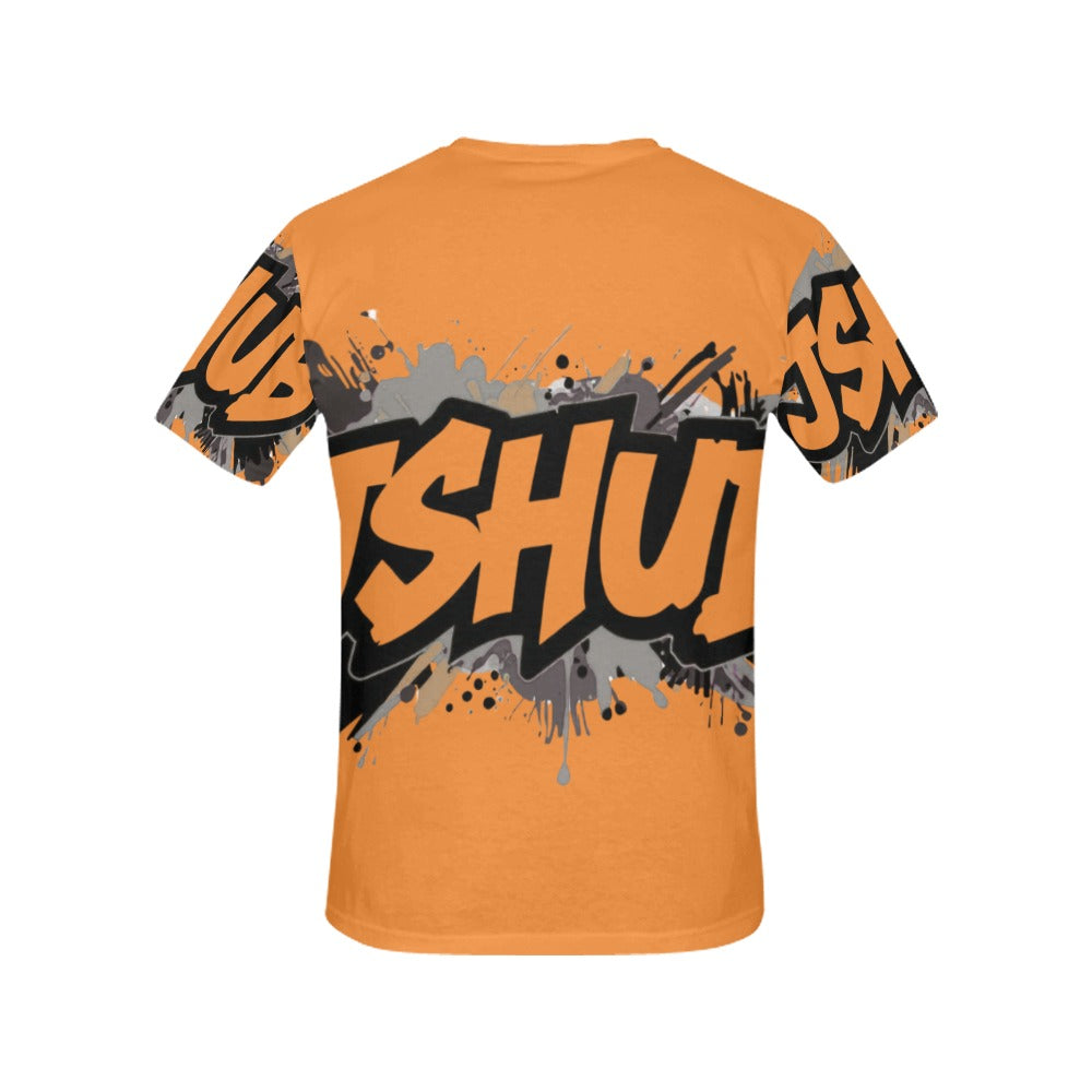 T-shirt Donna JSHub Urban Streetwear Graffiti Monochrome – Stampa All-Over