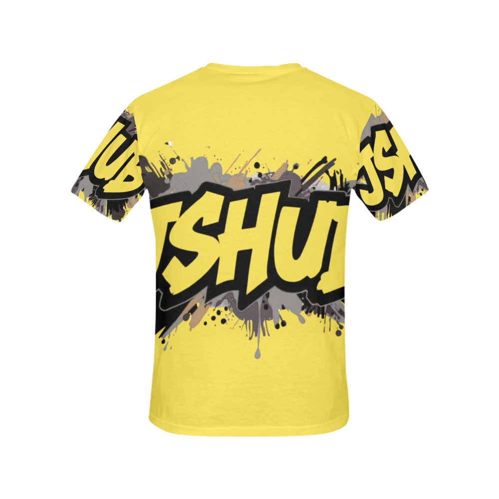 T-shirt Donna JSHub Urban Streetwear Graffiti Monochrome – Stampa All-Over