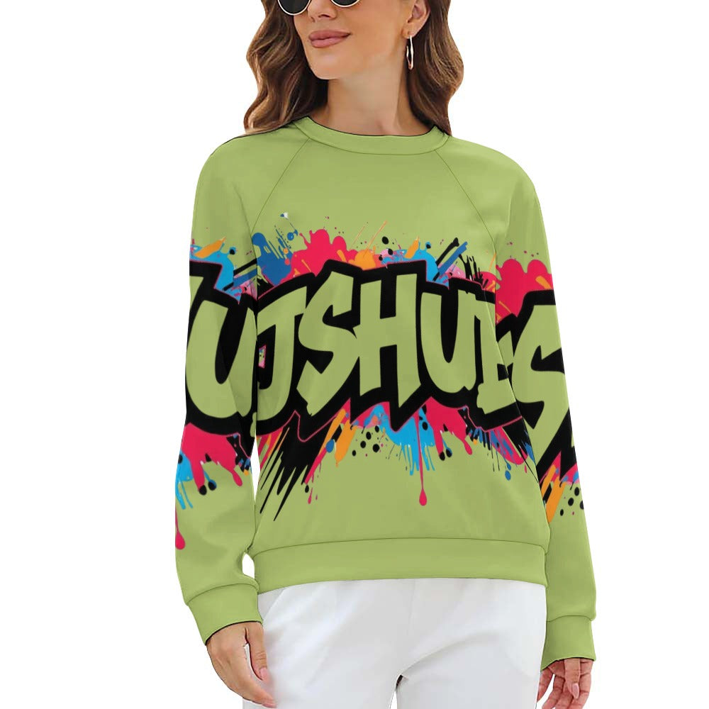 Felpa Donna JSHub Multicolor – Stile Streetwear con Graffiti All-Over
