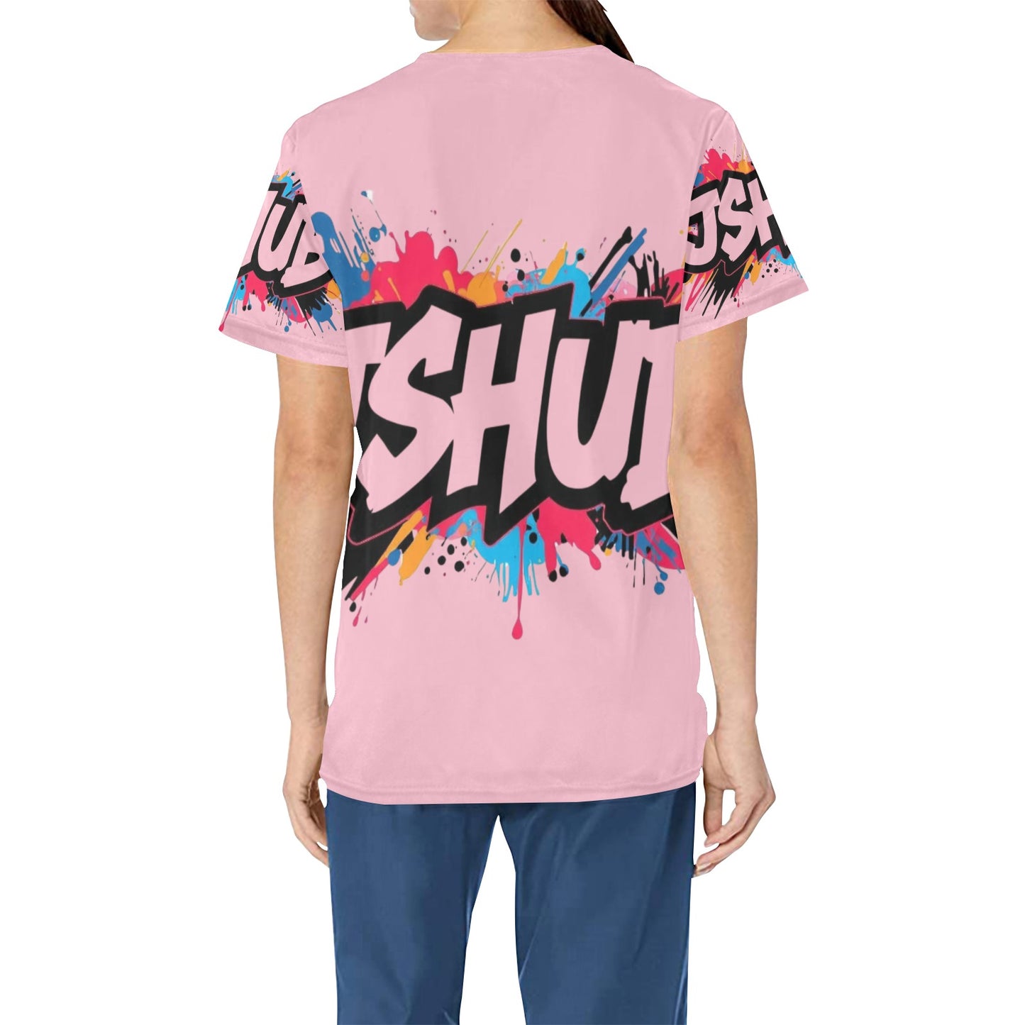 T-shirt Scrub Unisex JSHub Logo Multicolor All-Over – Urban Style 2025