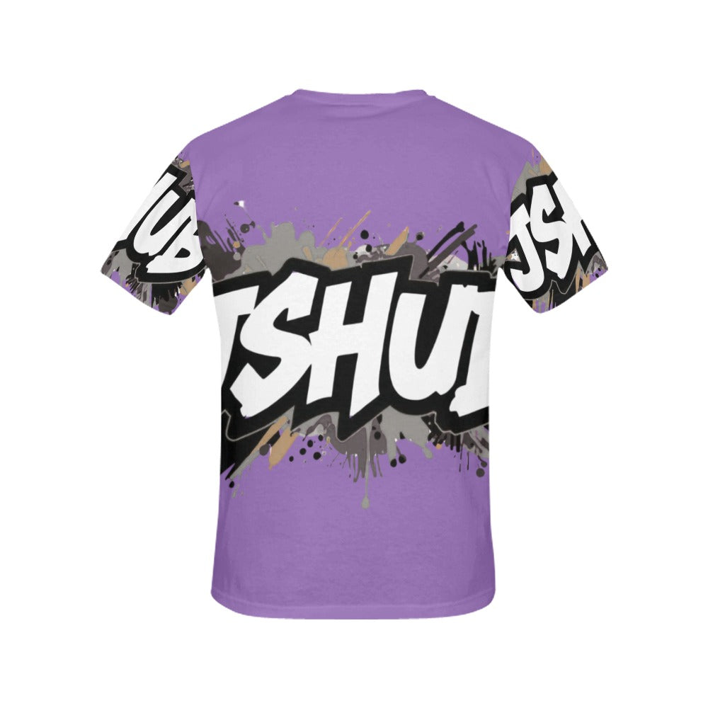 T-shirt Donna JSHub Urban Streetwear Graffiti Monochrome – Stampa All-Over