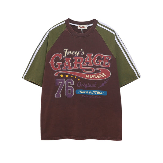 T-shirt Colorblock Raglan Letters