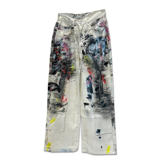 Urban Graffiti Tie-Dye Jeans