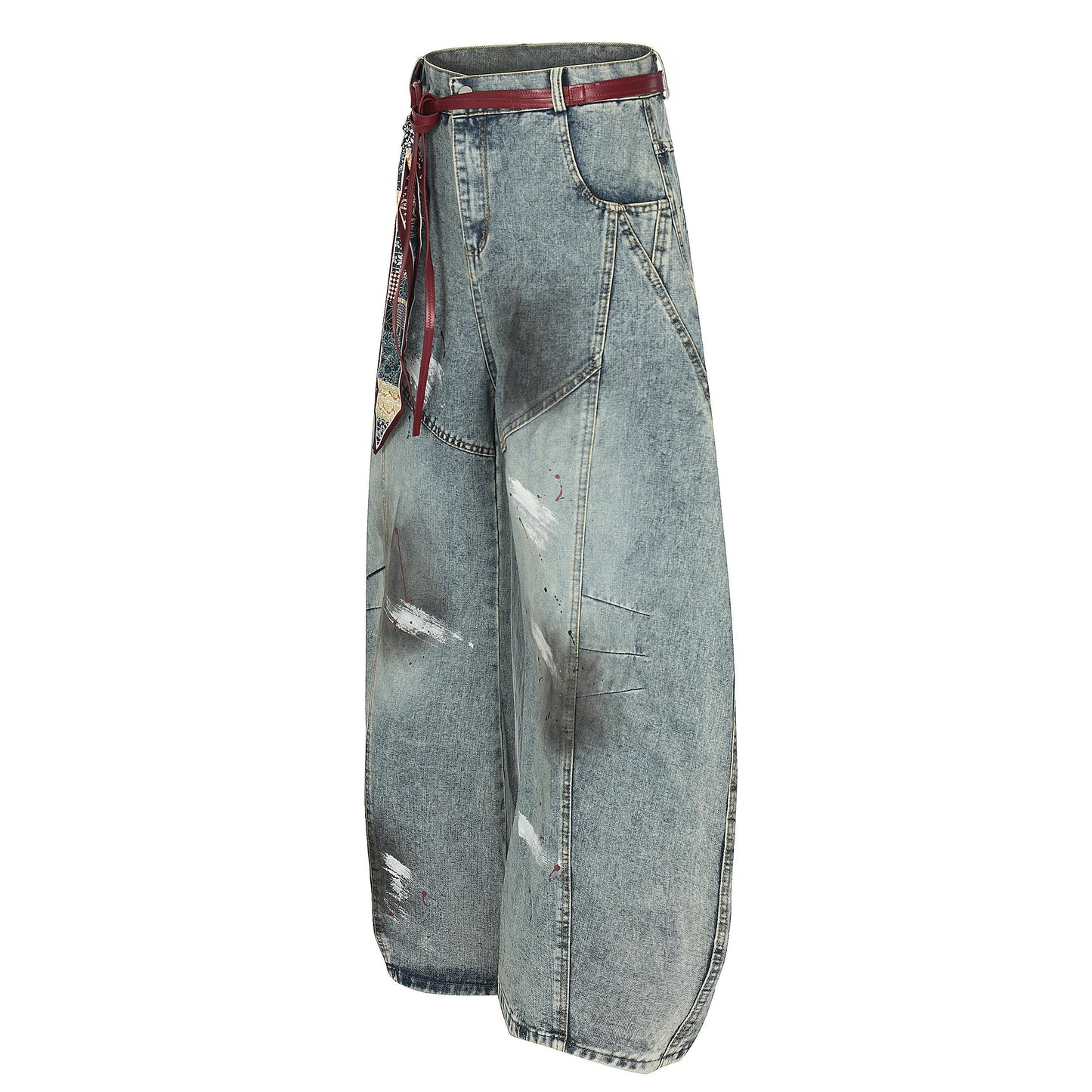 Jeans Donna Urban Paint Wide Leg Blu Casual