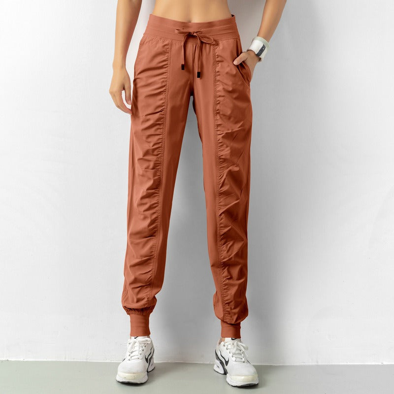 Pantaloni slim loose running fitness quick dry