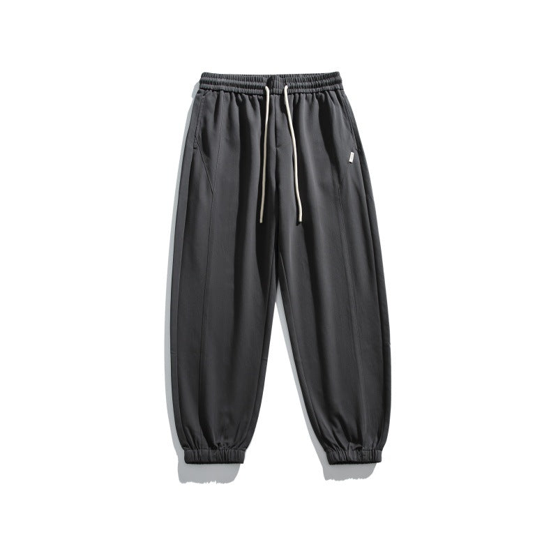 Pantaloni “Zen Drift” larghi antirughe con coulisse