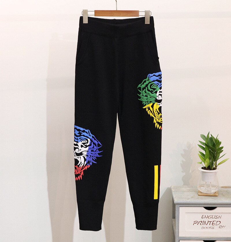 Tuta Tiger Knit Embroidered Set