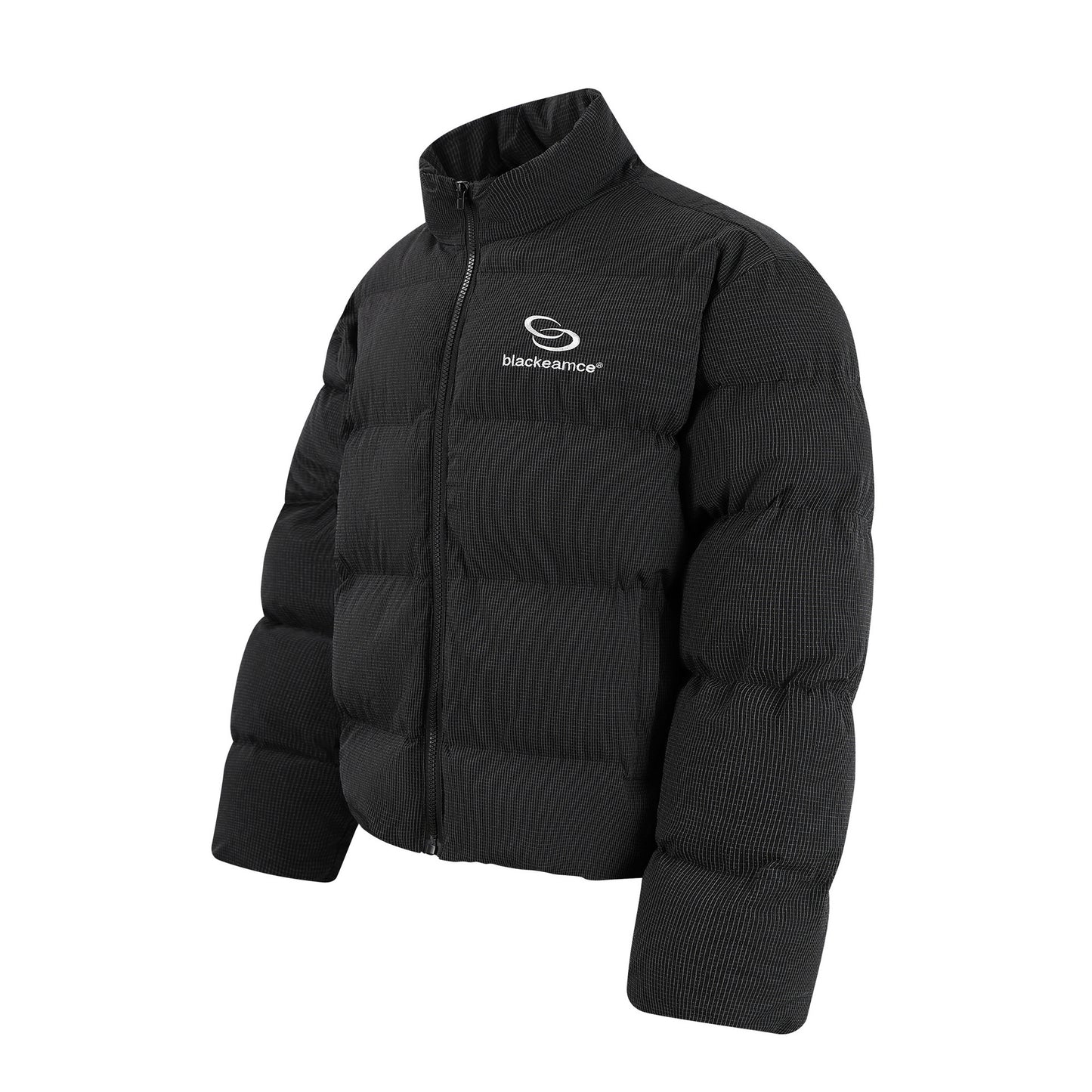 Giacca Uomo Puffer Streetwear Corta Nera Oversize