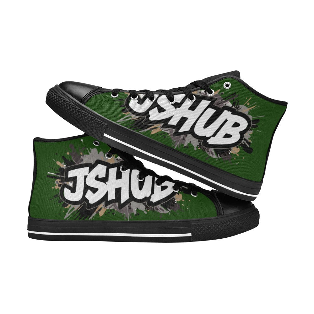 Scarpe Alte da Donna in Tela Urban JSHub Graffiti Dark – Design Esclusivo