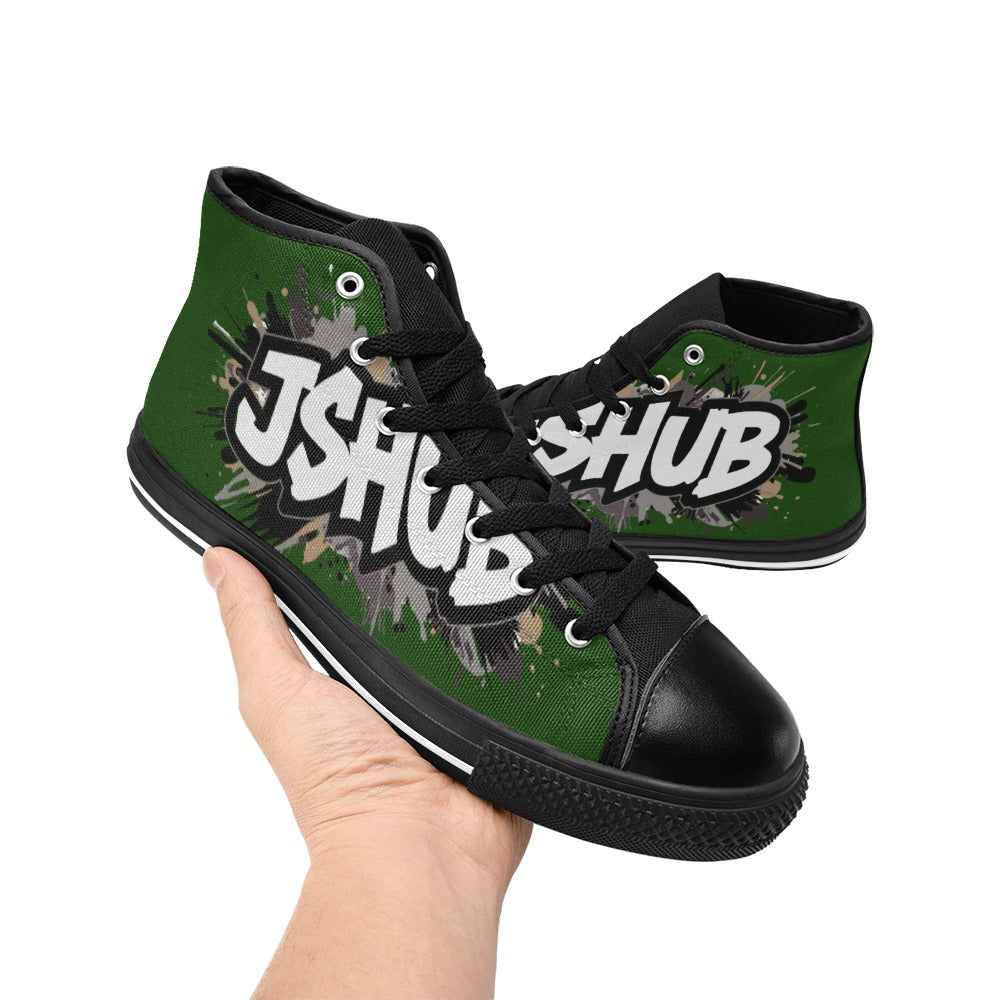 Scarpe Alte da Donna in Tela Urban JSHub Graffiti Dark – Design Esclusivo