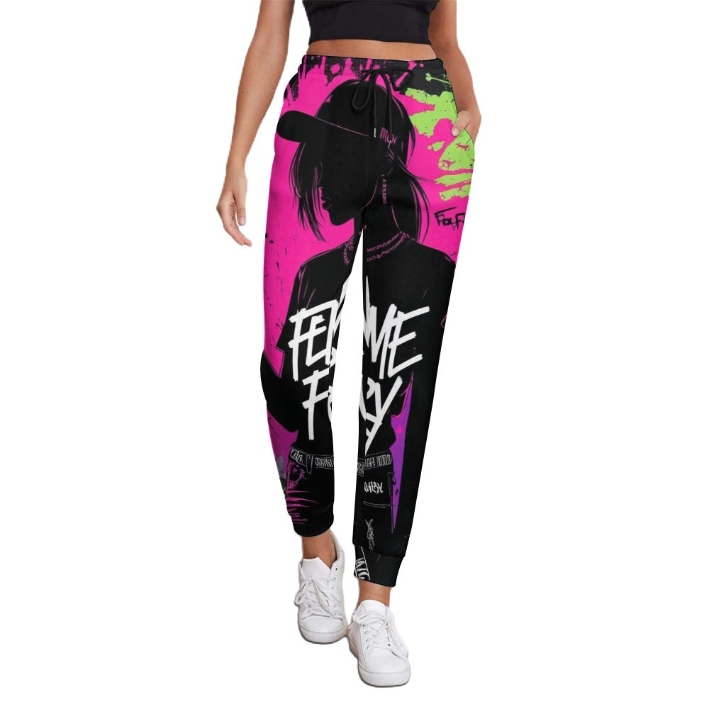 Pantaloni sportivi donna FEMME FURY - Full graffiti streetwear