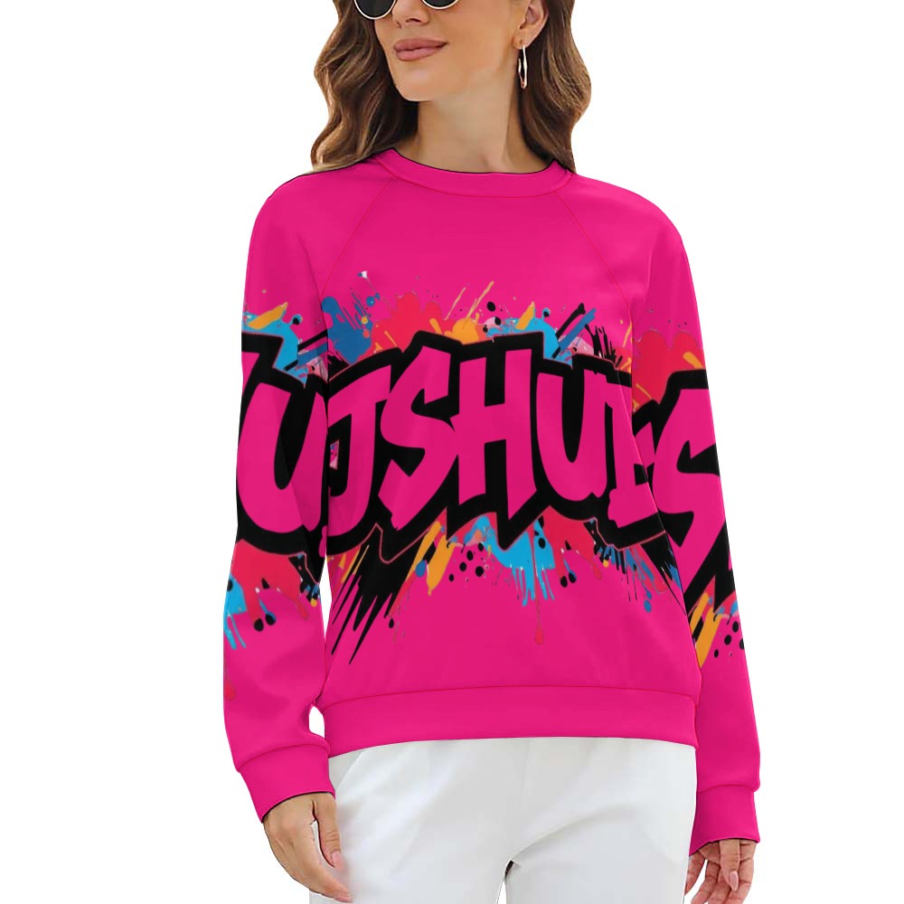 Felpa Donna JSHub Multicolor – Stile Streetwear con Graffiti All-Over