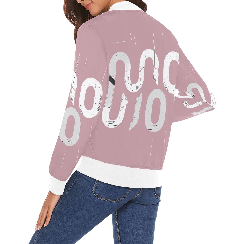 Bomber donna Concrete Echoes Urban Static rosybrown logo all-over streetwear