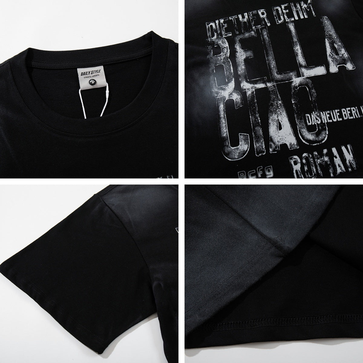 T-shirt Digital Letter Vibes