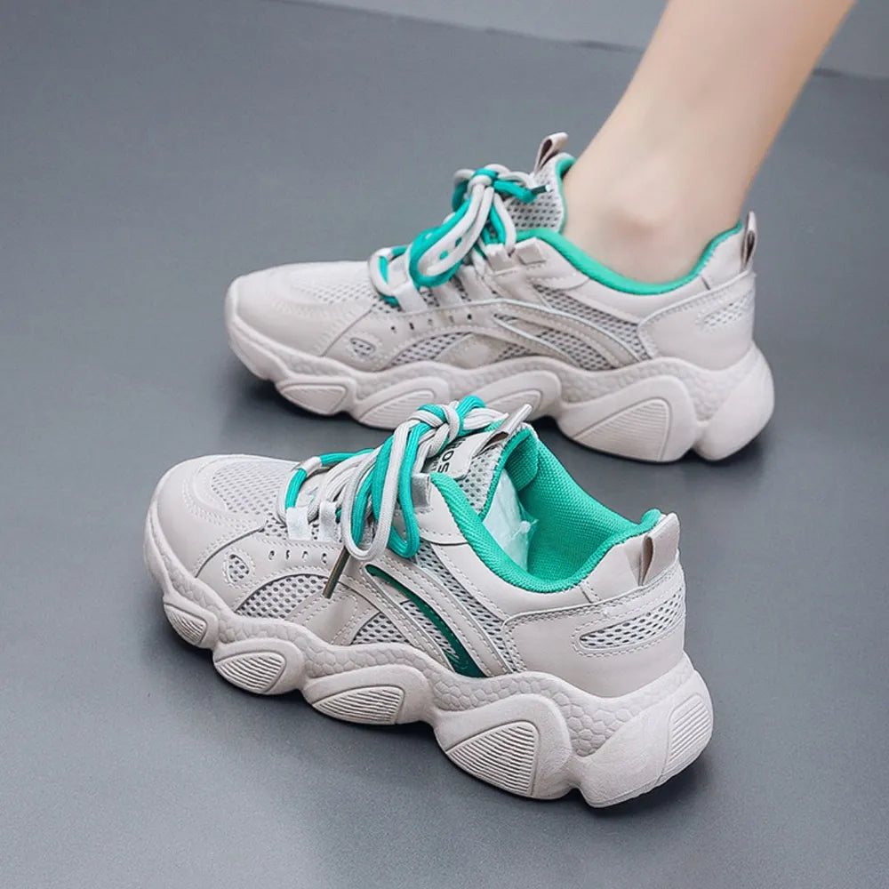 Scarpe Sportive Traspiranti con Lacci in Mesh