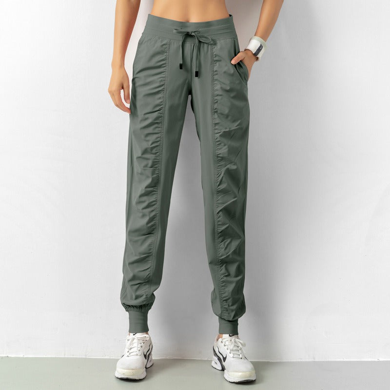 Pantaloni slim loose running fitness quick dry