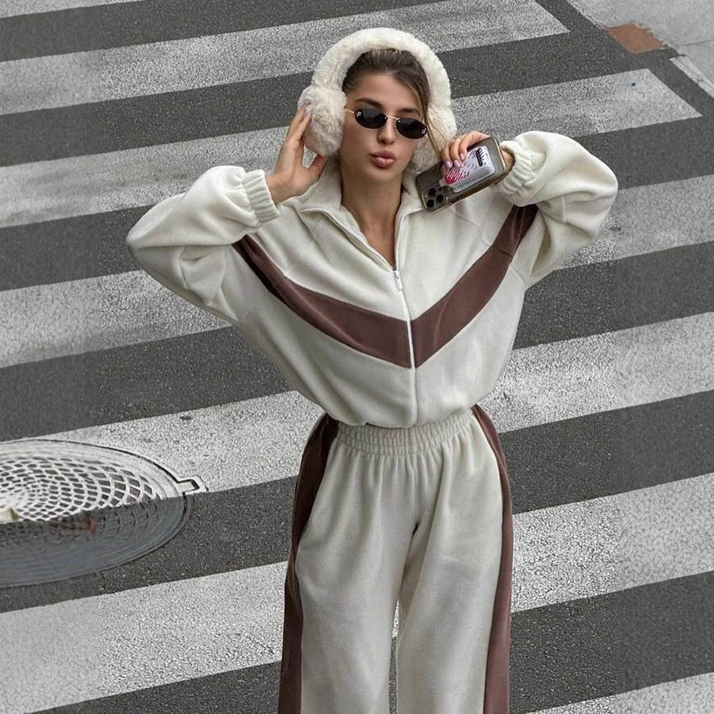 Tuta Donna Streetwear Zip Contrast Jshub