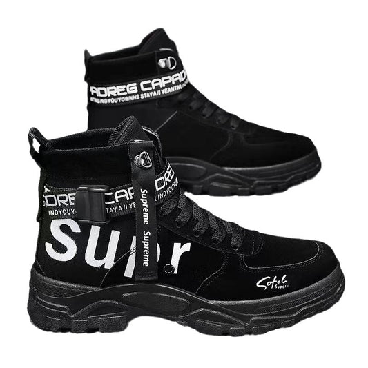 Stivali Martin Core Rugged – Stivali alti da uomo in canvas stile britannico