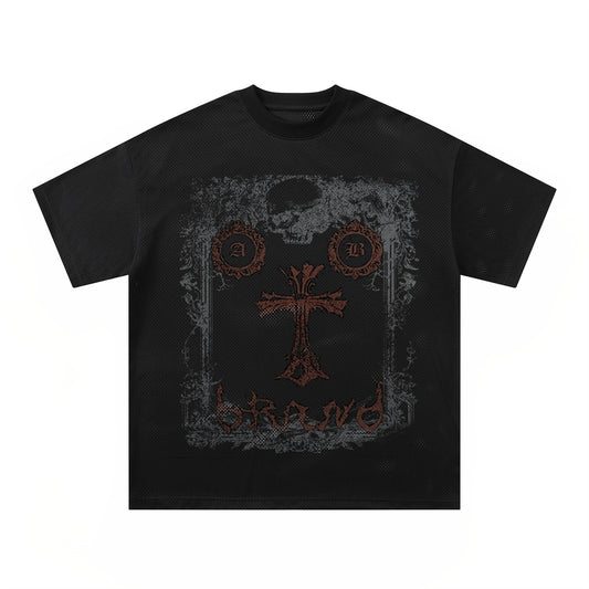 Dark Cross Mesh Tee