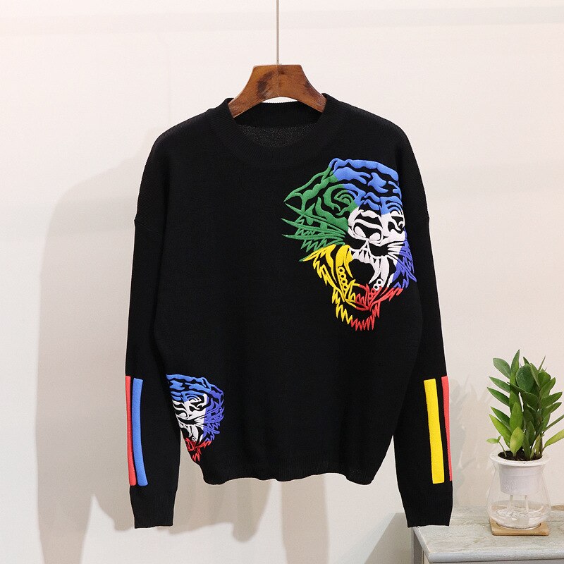 Tuta Tiger Knit Embroidered Set