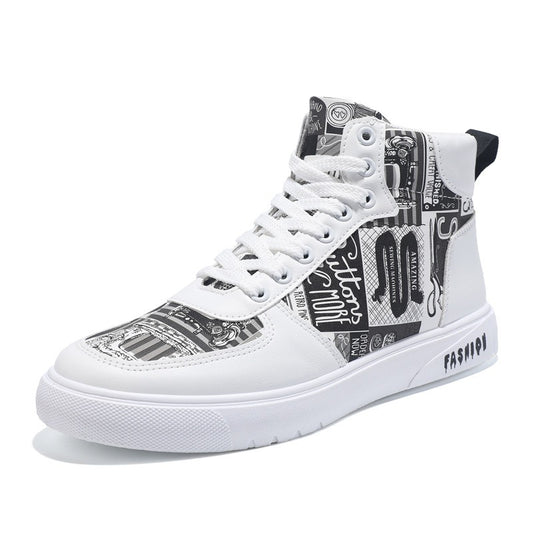 Scarpe Graffiti High Top Uomo Autunno